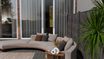 planeo Gardence Resistant - recinzione a innesto in HPL grigio antracite 180 x 183 cm
