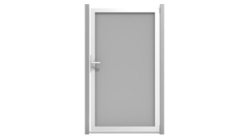 planeo Gardence Resistant - Porta schermata in HPL grigio uni | con telaio in alluminio EV1 argento