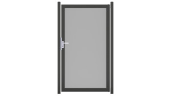 planeo Gardence Resistant - Porta schermata in HPL grigio uni | con telaio in alluminio DB703 antracite