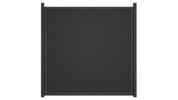 planeo Gardence Simply Guard - recinzione da giardino in PVC grigio antracite con telaio in alluminio antracite 180 x 180 cm