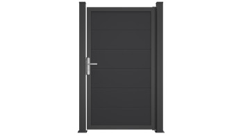planeo Gardence Simply Guard - Porta universale in PVC grigio antracite con telaio in alluminio antracite | DB703 100 x 180 cm