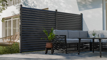 planeo Gardence Metallic Rhombus - Recinzione da giardino in alluminio quadrata antracite | DB703