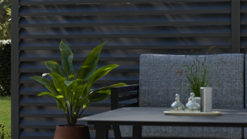 planeo Gardence Metallic Rhombus - Recinzione da giardino in alluminio quadrata antracite | DB703