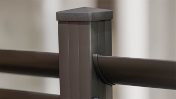 planeo Gardence Metallic Ellipse - Recinzione da giardino in alluminio quadrata Antracite | DB703