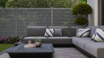planeo Gardence Metallic Ellipse - Recinzione da giardino in alluminio quadrata Antracite | DB703