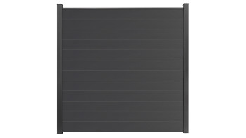 planeo Gardence Simply Small - Recinzione a innesto in PVC grigio antracite 180 x 180 cm