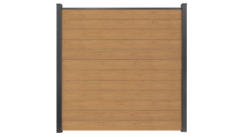 planeo Gardence Simply Small - recinzione a innesto in PVC rovere cenere naturale 180 x 180 cm