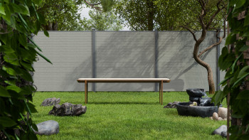 planeo Gardence Simply Small - Recinzione a innesto in PVC Grigio Cenere Taglio 180 x 180 cm