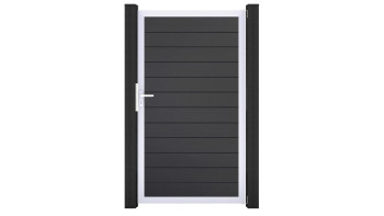 planeo Gardence Simply Small - Porta universale in PVC antracite con telaio in alluminio argento | EV1 100 x 180 cm
