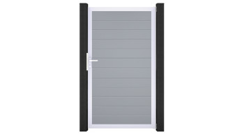 planeo Gardence Simply Small - Porta universale in PVC grigio argento con telaio in alluminio argento | EV1 100 x 180 cm
