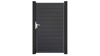 planeo Gardence Simply Small - Porta universale in PVC antracite con telaio in alluminio antracite | DB703 100 x 180 cm