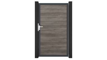planeo Gardence Simply Small - Porta universale in PVC Monument Oak con telaio in alluminio antracite | DB703 100 x 180 cm