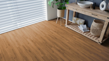 pavimento di design planeo per clic - Eco Home&Health Rustic Oak Brown | Isolamento acustico integrato (LO-EK-02)