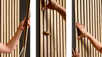 Skaben Pannelli acustici SilentWall Easy-Sticks - rovere marrone chiaro - 250 x 3,45 cm