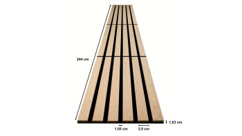 Skaben Pannelli acustici SilentWall Compact - rovere marrone chiaro - 244 x 30,5 cm