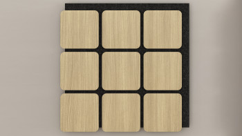 Skaben Pannelli acustici SilentWall - quadrato rovere naturale chiaro - 60 x 58,5 cm