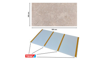 Skaben DesignWall Aqua rivestimento in plastica per pareti - travertino 60 x 30 cm