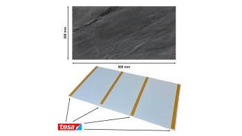 Skaben DesignWall Aqua rivestimento murale in plastica - Ardesia nera 60 x 30 cm