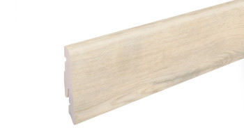 battiscopa planeo SolutionX 2in1 - 2400 x 14 x 58 mm rovere bianco crema (SL0074)