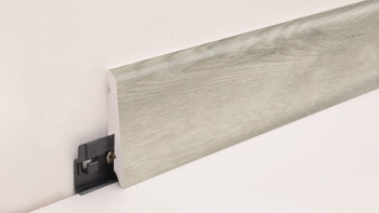 battiscopa planeo SolutionX 2in1 - 2400 x 14 x 58 mm rovere grigio chiaro (SL0076)