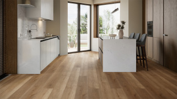 planeo Vinile rigido Klick - ObjektPRO Quercia Eleganza 1,83 m di lunghezza tavola XL | isolamento acustico integrato per il calpestio (SP183-42)