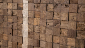 Skaben WoodWall - Cubo in legno di teak Sulawesi