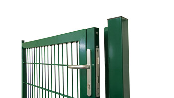 Porta universale pesante a 1 pannello verde muschio inclusi i pali della porta
