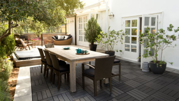 planeo pavimenti WPC piastrella per patio antracite 30x30 cm - 6 pz.