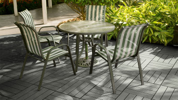 planeo pavimenti WPC piastrella per patio grigio 30x30 cm - 6 pz.