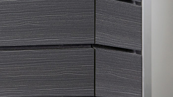planeo Fassado - Rivestimento facciata a fasce romboidale WPC Prime grigio basalto