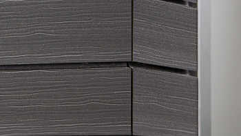 planeo Fassado - Rivestimento facciata a fasce romboidale WPC Grigio lava Prime
