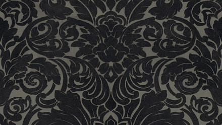 Carta da parati in vinile floccato Castello Architects Carta Ornamenti Rosso Nero 836