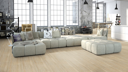Gerflor pavimenti in pvc - Travertino naturale Senso - Ottica per piastrelle autoadesive smussate