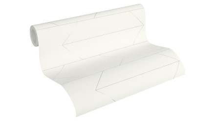 Carta da parati in vinile Björn A.S. Création Modern Metallic White 681
