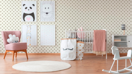 Carta da parati in vinile per ragazzi e ragazze 6 A.S. Création carta da parati per bambini moderna beige rosa bianco 341