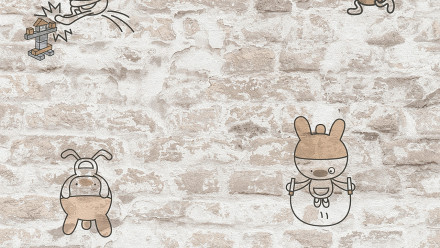 Ragazzi e ragazze 6 A.S. Création carta da parati per bambini carta da parati per bambini figure murali in pietra beige grigio grigio nero 873
