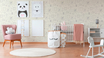 Carta da parati in vinile per ragazzi e ragazze 6 A.S. Création immagini di carta da parati per bambini Princess grigio rosa bianco 911