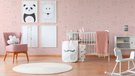 Carta da parati in vinile per ragazzi e ragazze 6 A.S. Création immagini di carta da parati per bambini Princess rosa rosso bianco 912