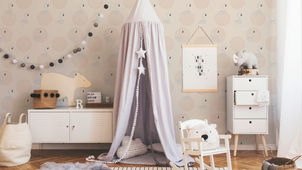 Carta da parati in vinile per ragazzi e ragazze 6 A.S. Création carta da parati moderna per bambini fenicotteri beige grigio grigio bianco 982