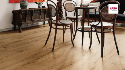 Pavimento in laminato Haro - Tritty 100 Gran Via 4V - Rovere alpino natura - autentico/opaco - bisellatura su 4 lati - 1 lastra larga