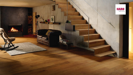 Haro Parquet Serie 4000 Rovere ambrato Markant 4V wideplank 4V