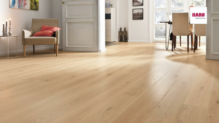 Haro Parquet Serie 4000 Rovere chiaro bianco Markant 2V wideplank