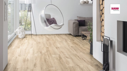 HARO Corkett pavimento in sughero a cliccare Arteo XL Shabby Oak Bianco