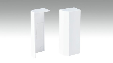 Cappuccio terminale autoadesivo per battiscopa F100202M Bianco moderno 18 x 80 mm
