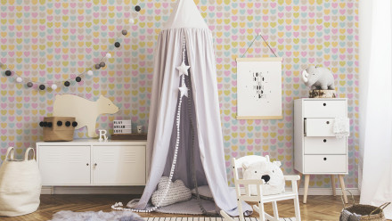 Ragazzi e ragazze 6 A.S. Création carta da parati per bambini multicolore bianca 662