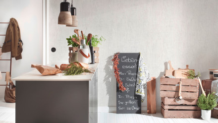 Carta da parati in vinile Best of Wood'n Stone 2a edizione A.S. Création moderno cemento liscio aspetto grigio crema 264