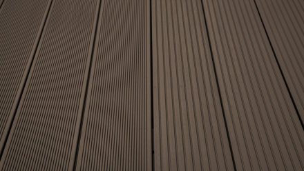 planeo TitanWood - Tavola massiccia marrone scuro scanalata/scanalata