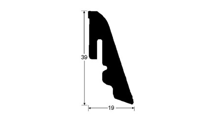 Battiscopa Haro per pavimenti in sughero - 19 x 39 mm - Arteo rovere affumicato italica