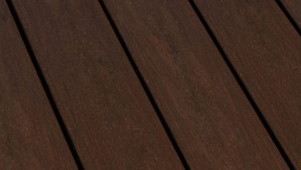 planeo pavimenti WPC - tavola per decking castagno massiccio strutturato - goffrato/scanalato