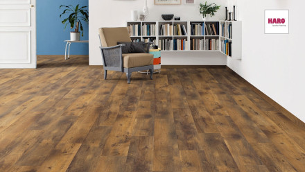 Haro Laminato Tritty 100 Rovere vecchio legno strutturato/opaco V4 a sezione larga